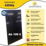 Solarmodul 430Wp bifazial FULLBLACK (Glas-Glas). 109 €. Sofort Abholbar