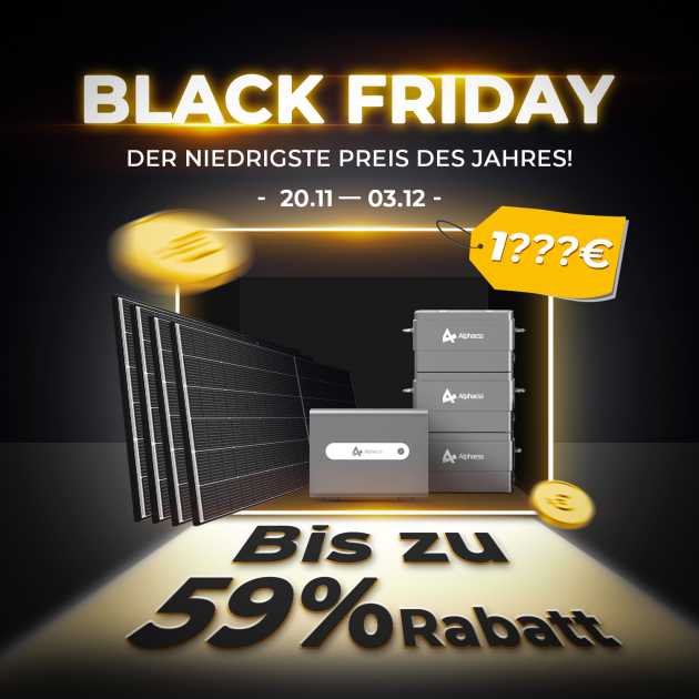 Black Friday bei AlphaESS - 20.11. bis 3.12.