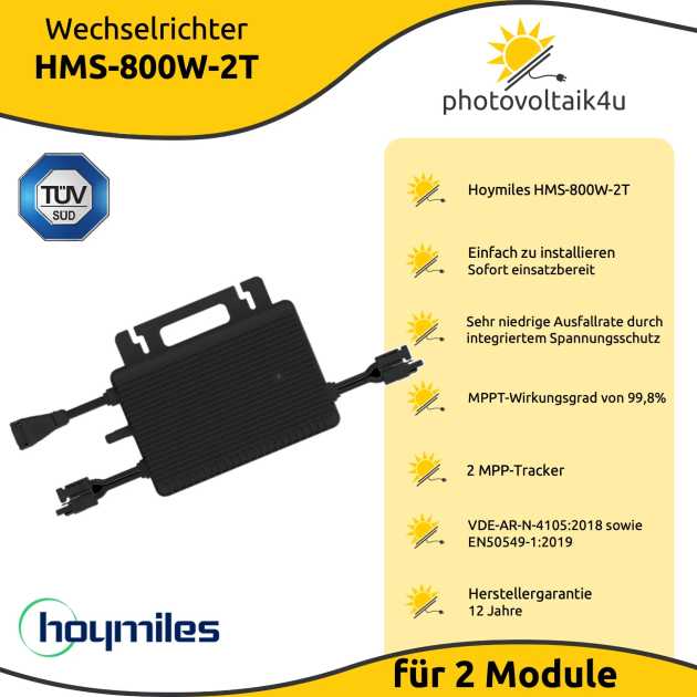 Hoymiles HMS-800W-2T Wechselrichter. 169,00 Euro