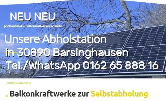 photovoltaik4u Abholstation in 30890 Barsinghausen