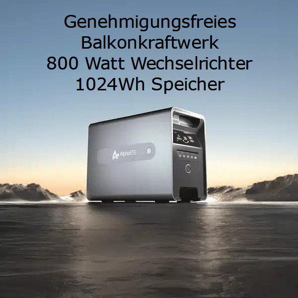 AlphaESS All-in-one VitaPower Balkonkraftwerk mit Speicher ab 1.300 €